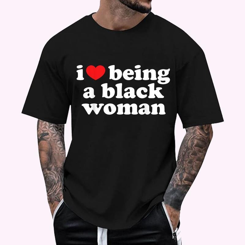 I Love Being Black Woman T-Shirt | COTTON, Short Sleeve, Menswear Top Hoodie, Sweatshirt | HypeDripTees.com