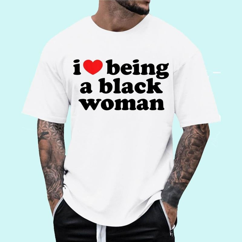 I Love Being Black Woman T-Shirt | COTTON, Short Sleeve, Menswear Topstyle{n002}2 Hoodie, Sweatshirt | HypeDripTees.com