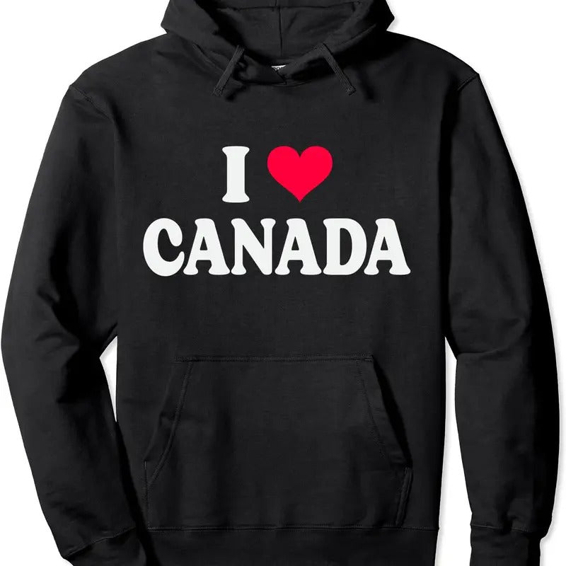 I Love Canada Pullover Hoodie | Unisex Hooded Sweatshirt T-Shirts | HypeDripTees.com