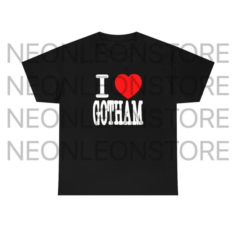 I Love Gotham Number Nine Heavy Cotton Tee, best friend gift,Baseball gift, Gift For Him, Gift For Her, I love Shirt, I...