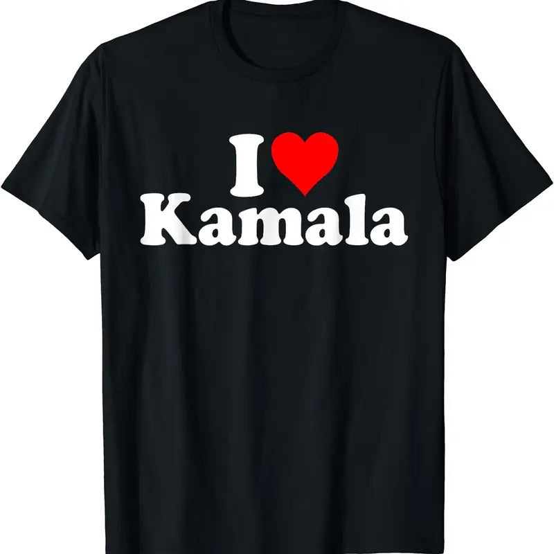 I Love Kamala-Harris T-Shirt | Unisex Cotton Tee, Size S-5XL Hoodie, Sweatshirt | HypeDripTees.com