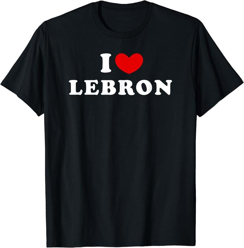 I Love Lebron, I Heart Lebron T-Shirt, Unisex Cotton Tee Gifts Menswear Top Hoodie, Sweatshirt | HypeDripTees.com
