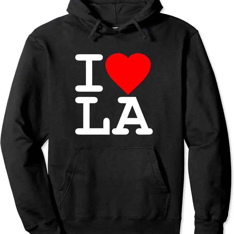I Love Los Angeles Hoodie | Unisex Hooded Sweatshirt T-Shirts | HypeDripTees.com