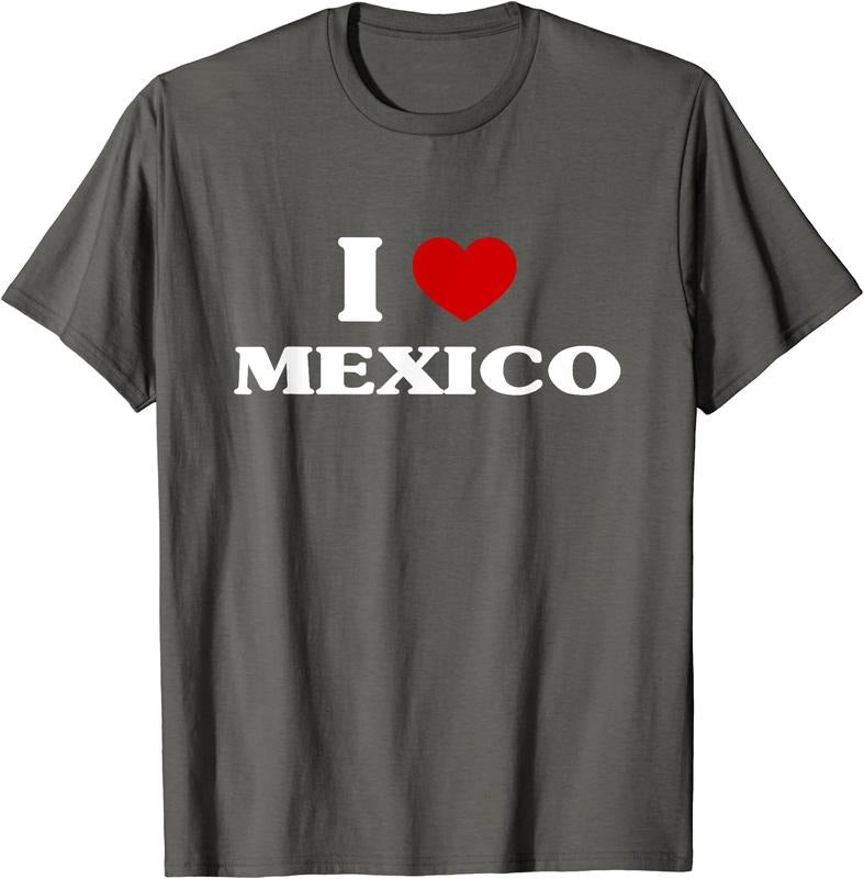 I Love Mexico T-Shirt | Unisex Cotton Tee, Size S-5XL Hoodie, Sweatshirt | HypeDripTees.com