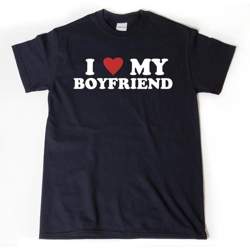 I Love My Boyfriend T-shirt, I Heart My Boyfriend Shirt, Valentine's Day Tee Shirt, Valentine Gift, Boyfriend Shirt For...