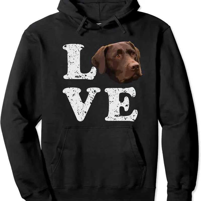 I Love My Chocolate Lab Dog Gift Hoodie | Unisex Hooded Sweatshirt T-Shirts | HypeDripTees.com