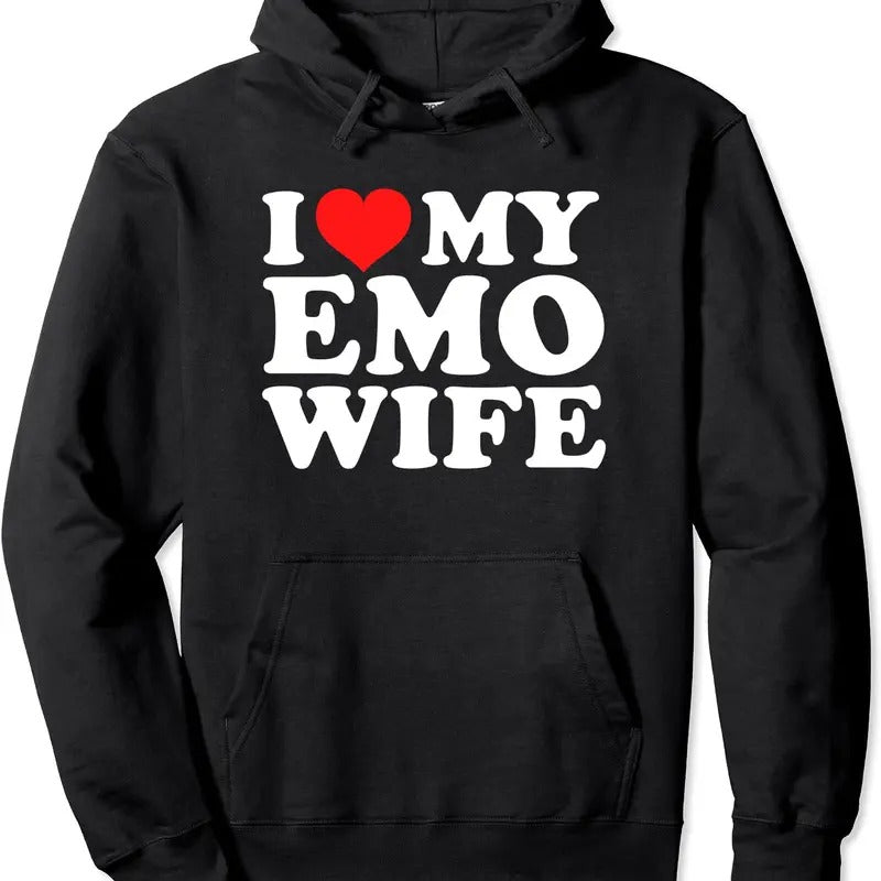 I Love My Emo Wife Hoodie | Unisex Hooded Sweatshirt T-Shirts | HypeDripTees.com
