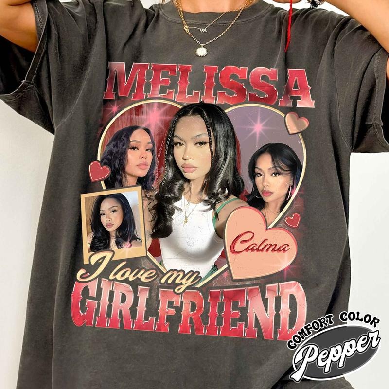 I Love My Girlfriend Shirt Custom Custom Girlfriend Shirt Template I Love My Girlfriend Custom Photo Custom Bootleg Girlfriend Shirt T-Shirts, Hoodie, Sweatshirt
