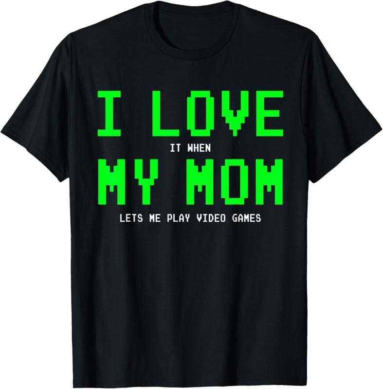 I Love My Mom - Gamer Gifts Gaming Teen Boys Video Game T-Shirt Streetwear Casual Hoodie, Sweatshirt | HypeDripTees.com