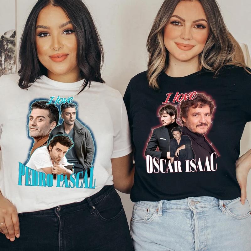 I Love Pedro Pascal and I Love Oscar Isaac T-Shirt, Shirt for Besties,  Pedro Pascal, Oscar Isaac in Triple Frontier...
