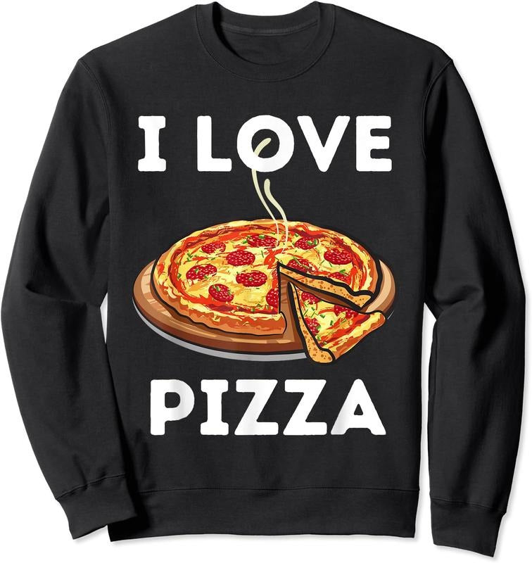 I Love Pizza - Food Lover Foodie Unisex Crewneck Sweatshirt T-Shirts, Hoodie | HypeDripTees.com
