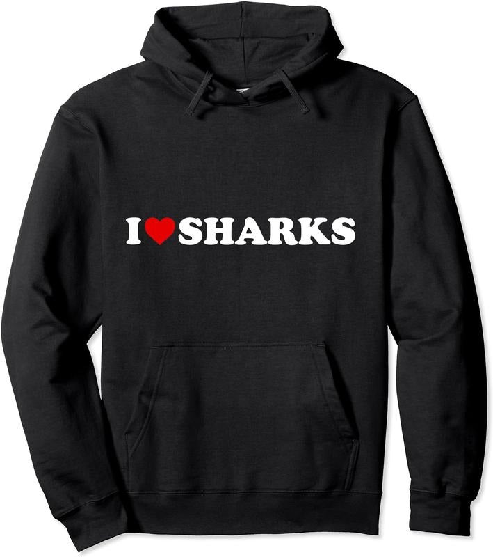 I Love Sharks Hoodie | Unisex Hooded Sweatshirt T-Shirts | HypeDripTees.com