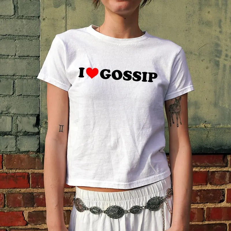 I Love Tee, Unisex T-shirt, Gift for him, Gift for her, Trending shirt, I Love Gossip 90s , Women's Fitted Tee, Y...