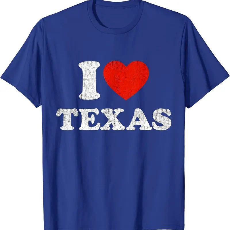 I Love Texas T-Shirt | Unisex Cotton Tee, Size S-5XL Hoodie, Sweatshirt | HypeDripTees.com
