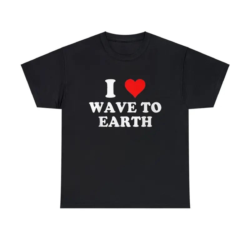 I Love Wave To Earth I Heart Wave To Earth Red Heart T-Shirt Menswear Top Hoodie, Sweatshirt | HypeDripTees.com