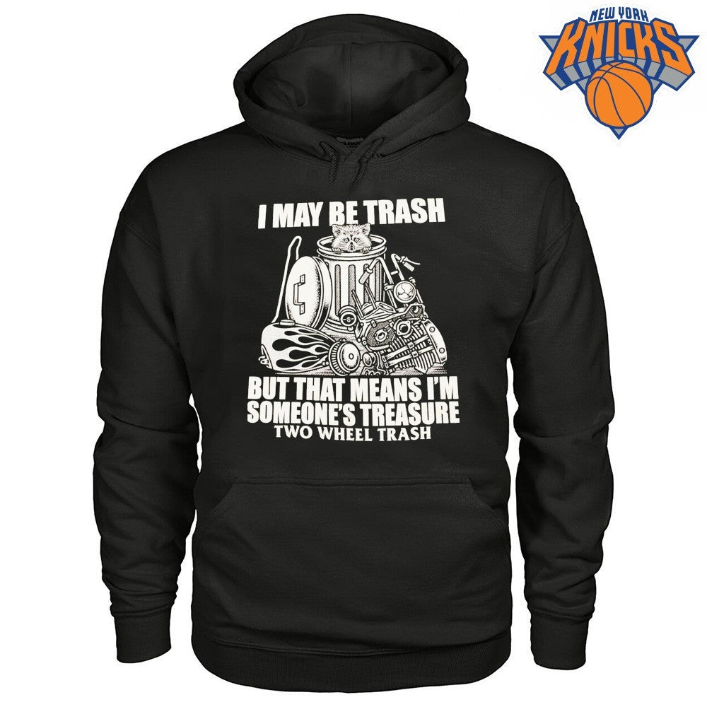I May Be Trash But That Means Im Someones Treasure Two Wheel Trash Raccoon Motorcycle Biker Shirt