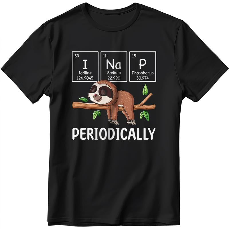 I Nap Periodically Science Sloth Periodic Table Elements T-Shirt Hoodie, Sweatshirt | HypeDripTees.com