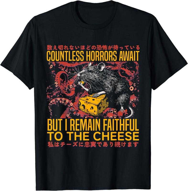 I Remain Faithful To The Cheese Vintage Japanese Rat Lover T-Shirt Hoodie, Sweatshirt | HypeDripTees.com