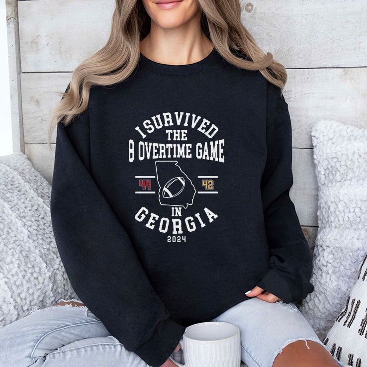 I Survived The 8 Overtime Game In Georgia 44-42 2024 T Shirt