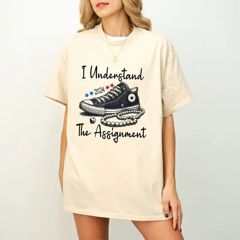 I Understand The Assignment Chucks and Pearls Election 2024 T-Shirt Hoodie, Sweatshirt | HypeDripTees.com