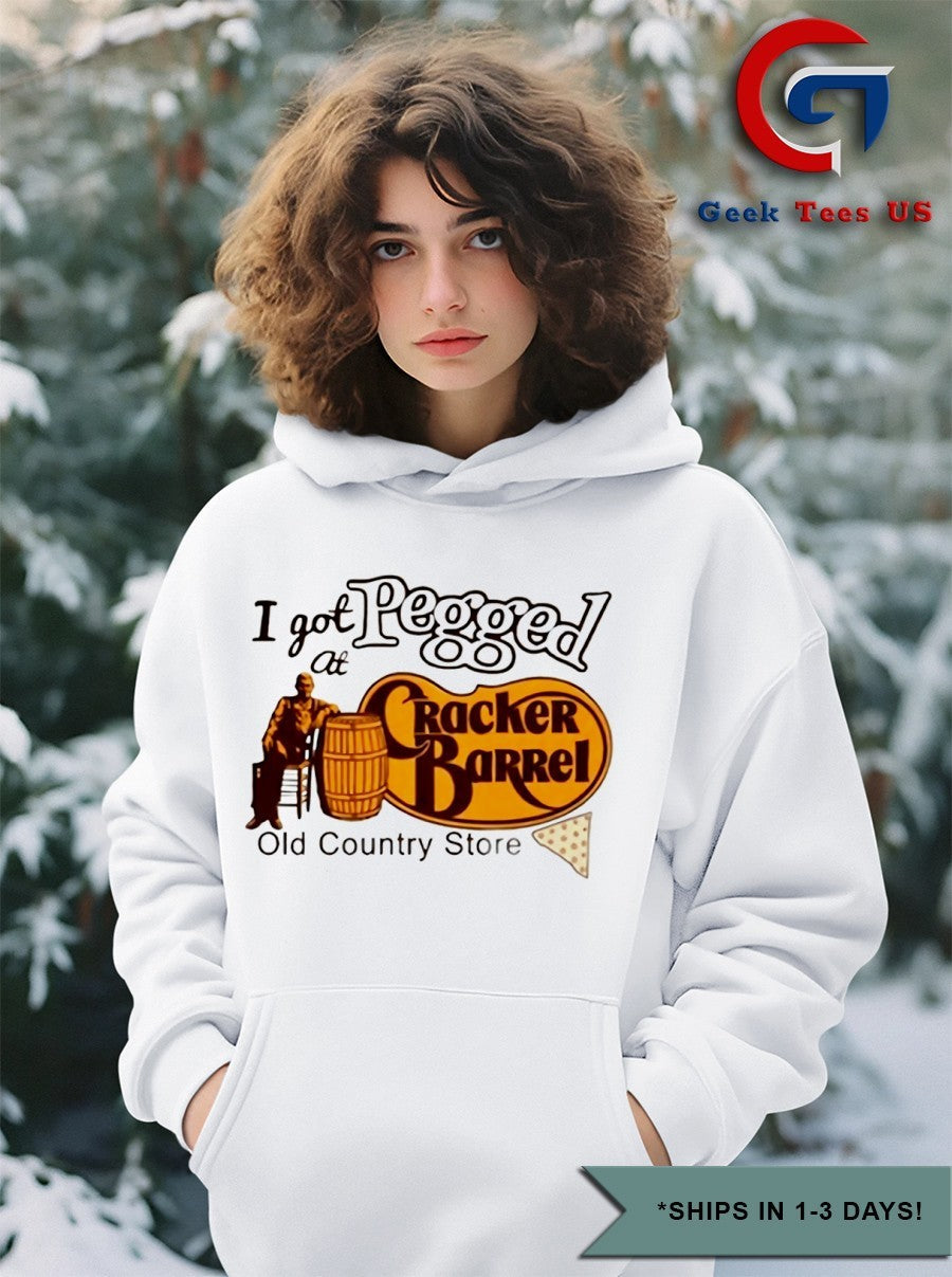 I got Pegged at Cracker Barrel old Country Store logo shirt
