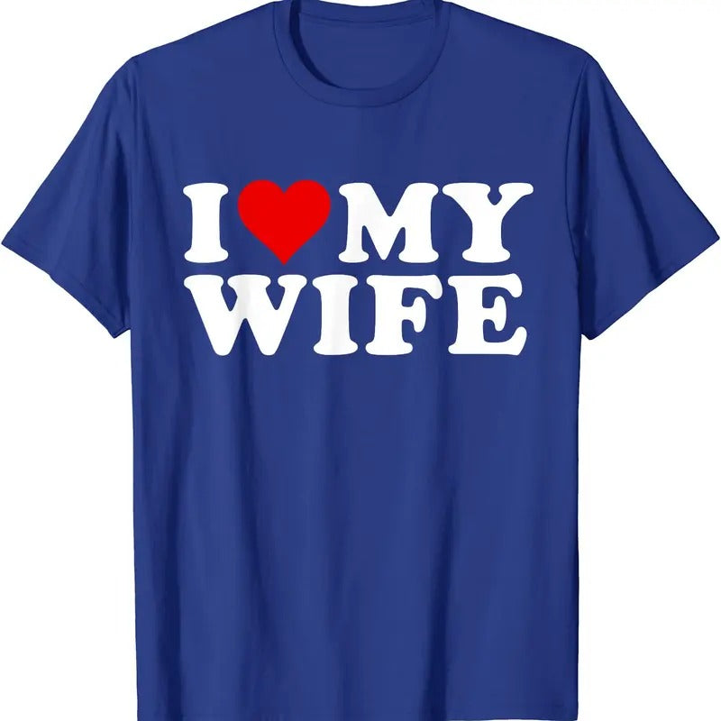 I heart my wife shirt, I Love My Wife T-Shirt | Unisex Cotton Tee, Size S-5XL Hoodie, Sweatshirt | HypeDripTees.com