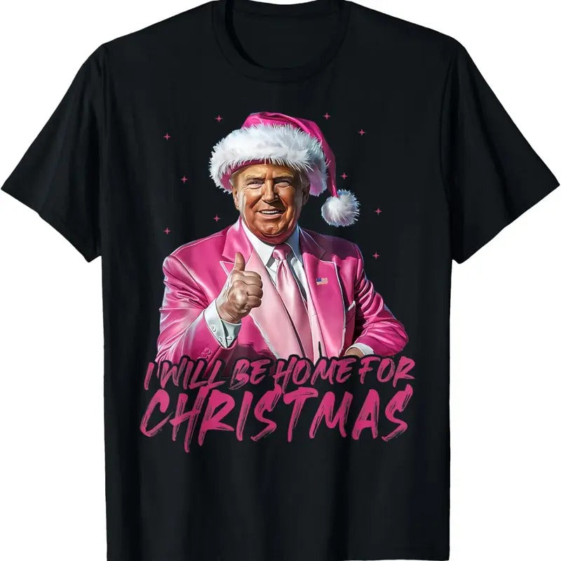 I'll Be Home For Christmas Funny Santa Trump Xmas Pajamas T-Shirt Hoodie, Sweatshirt | HypeDripTees.com