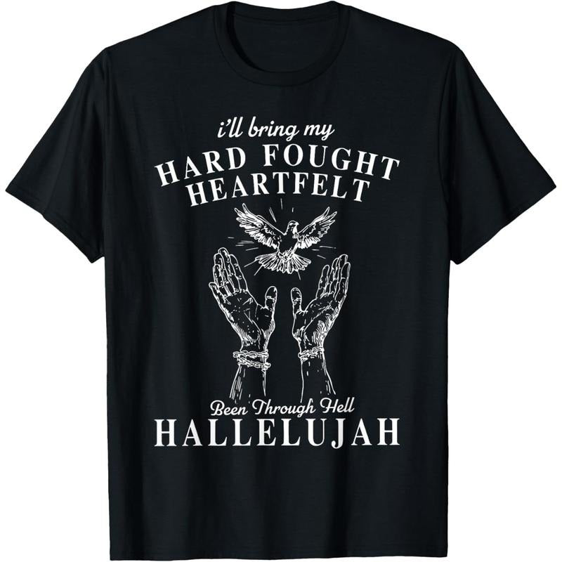 I'll Bring My Hard Fought Hallelujah Brandon Heart Felt Lake T-Shirt Hoodie, Sweatshirt | HypeDripTees.com