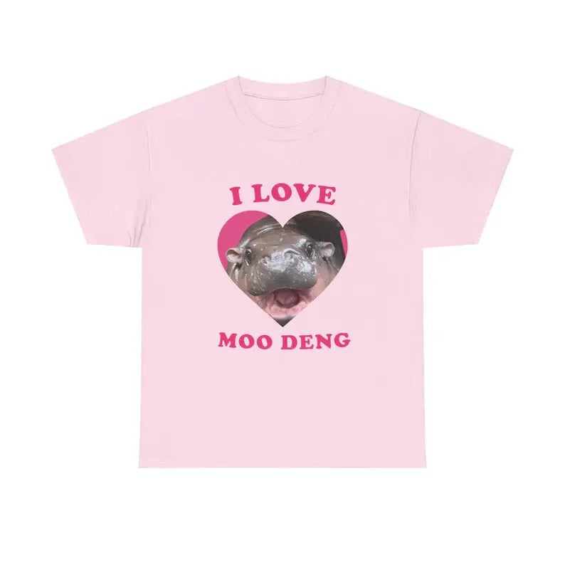 I love moo deng shirt, Funny Gifts Menswear Top Shortsleeve Underwear Tshirt Streetwear Hoodie, Sweatshirt | HypeDripTees.com