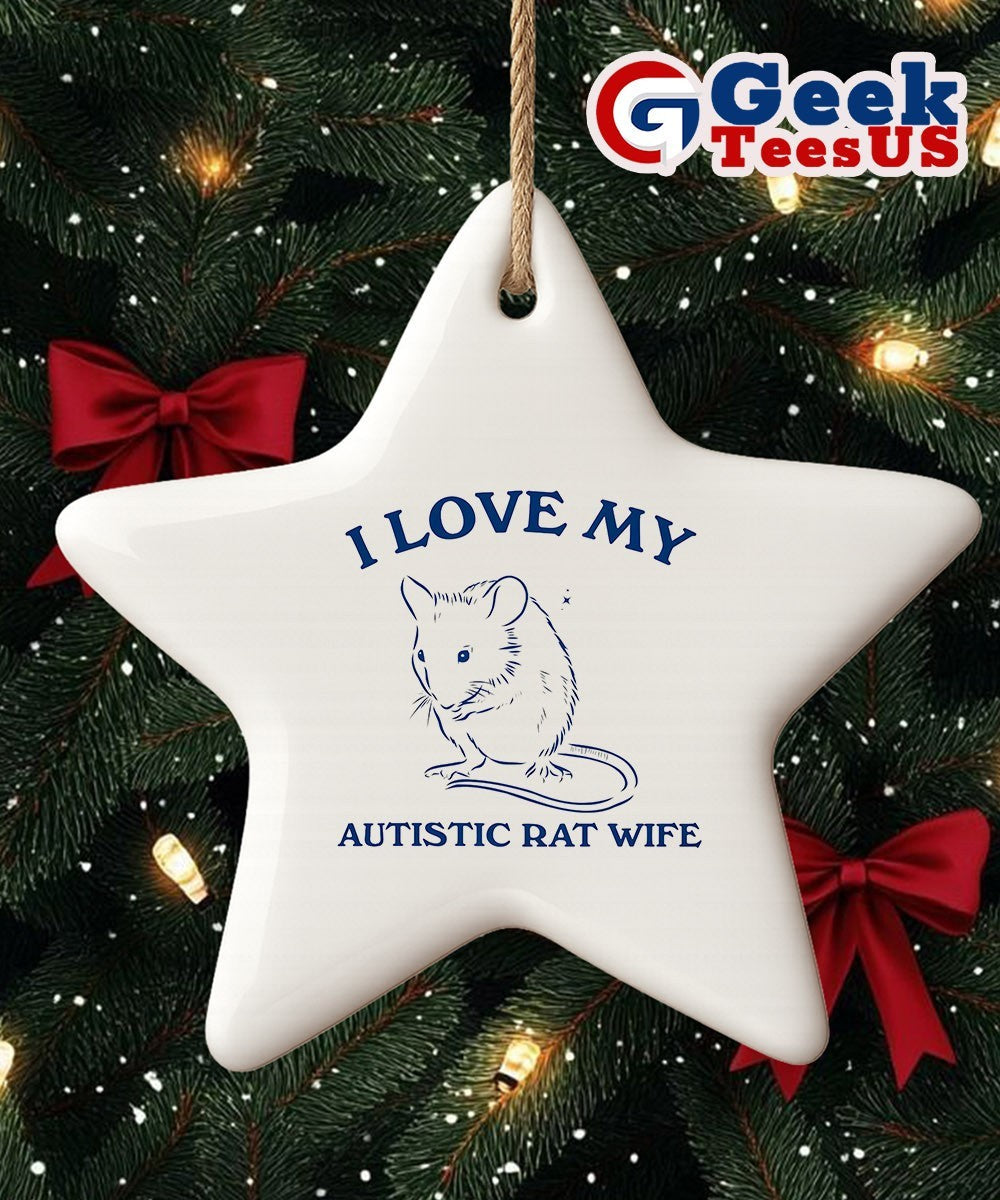 I love my autistic rat wife Ornament