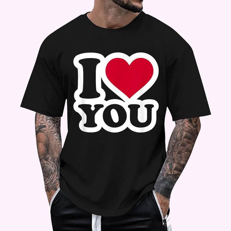 I love you Graphic design T-Shirt , Unisex Cotton 100%, Top Menswear Hoodie, Sweatshirt | HypeDripTees.com