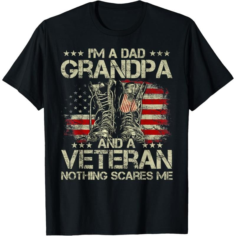 I'm A Dad Grandpa And Veteran Funny Retro Papa Grandpa Gifts T-Shirt Hoodie, Sweatshirt | HypeDripTees.com