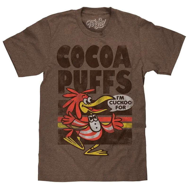 "I'm Cuckoo For Cocoa Puffs" T-shirt - Brown Hoodie, Sweatshirt | HypeDripTees.com