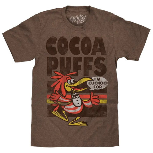 "I'm Cuckoo For Cocoa Puffs" T-shirt - Brown Hoodie, Sweatshirt | HypeDripTees.com