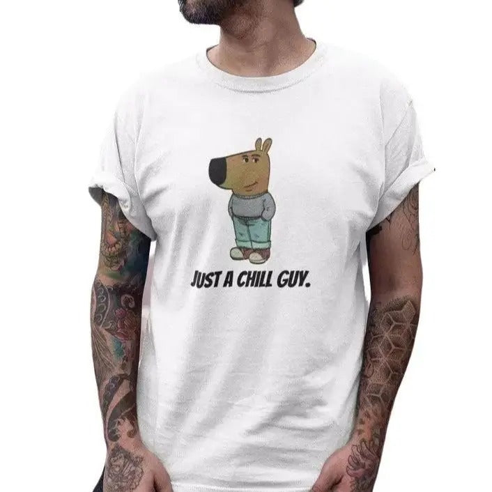 I'm Just A Chill Guy Shirt, TikTok Meme Shirt, Viral Dog Cart00n, Chill Guy Meme Gift,Boyfriend Gift , Funny Boyfriend,...