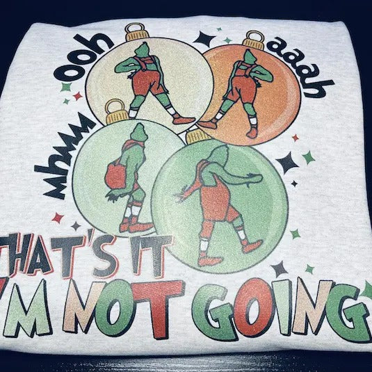 I'm Not Going Glitter Fleece Crewneck Sweatshirt T-Shirts, Hoodie | HypeDripTees.com