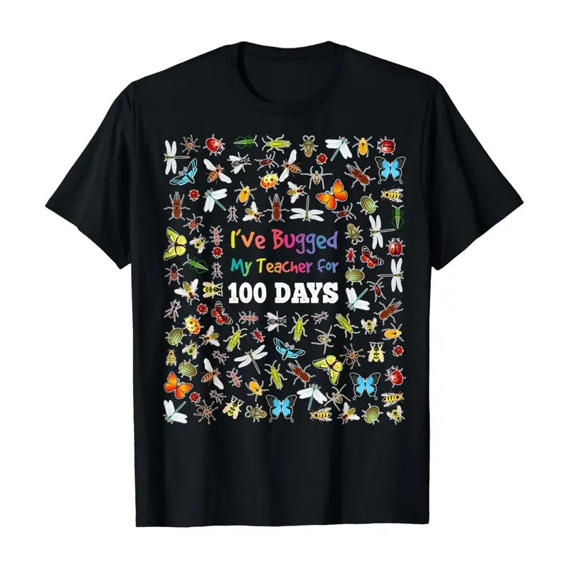 I've Bugged My Teacher for 100 Days of School Shirt Kids Hoodie, Sweatshirt | HypeDripTees.com