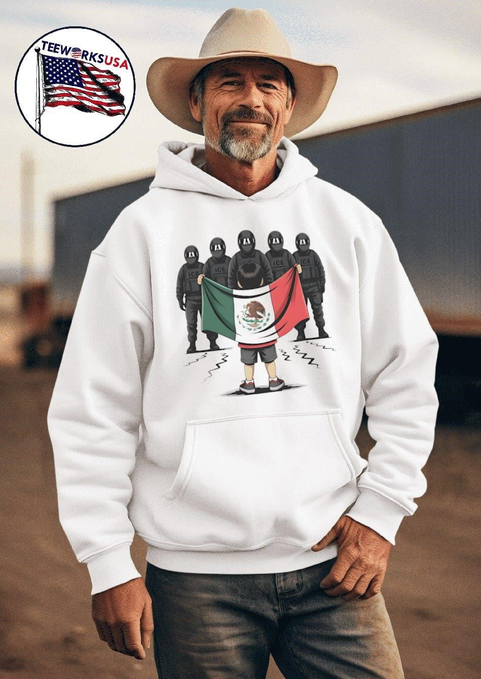 ICE Child With Mexico Flag Shirt