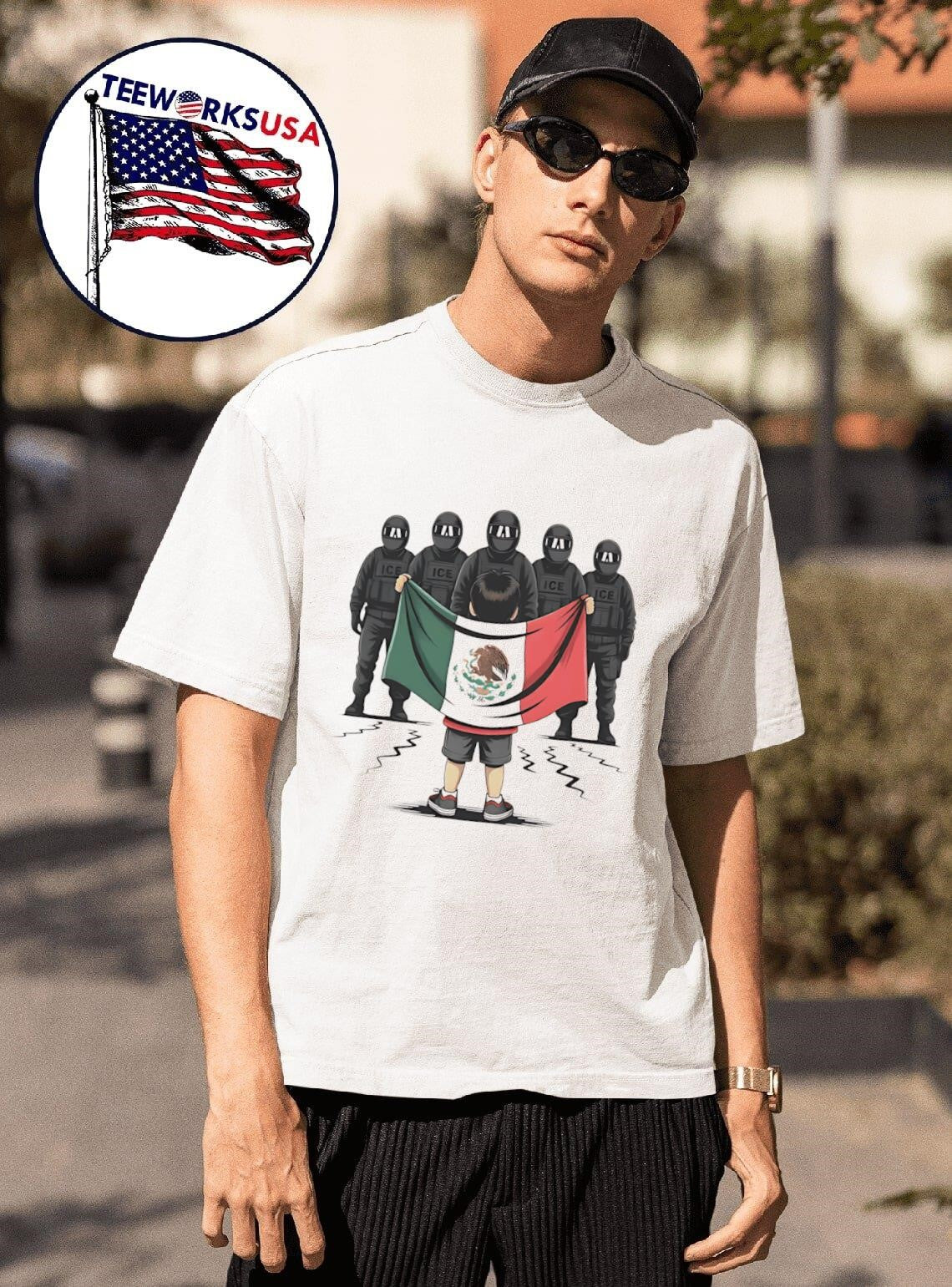 ICE Child With Mexico Flag Shirt