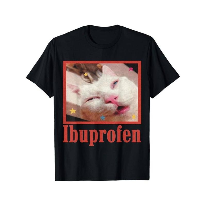 Ibuprofen Cat Meme T-Shirt Hoodie, Sweatshirt | HypeDripTees.com