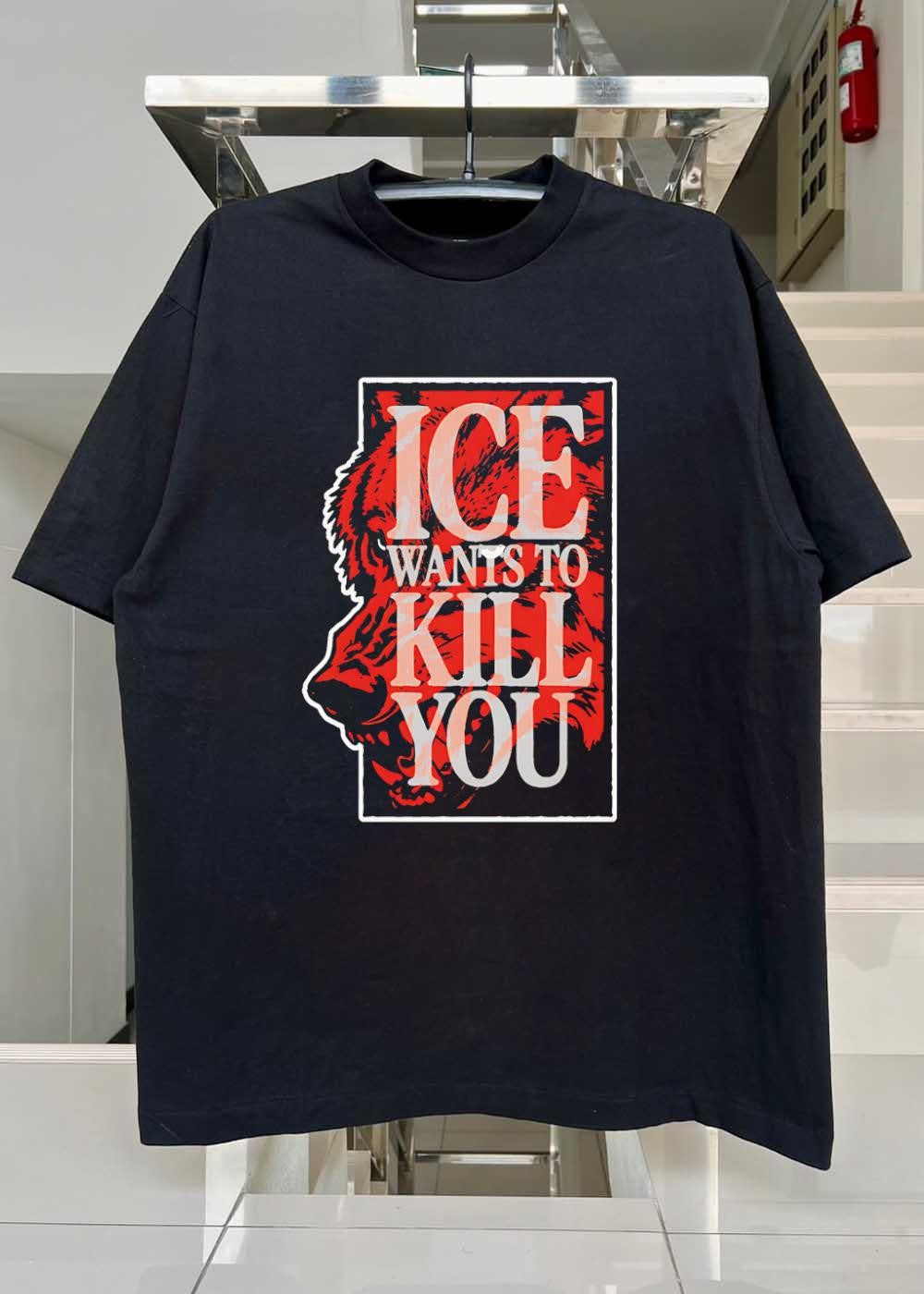 Ice Wants to Kill You Wolf Graphic T-Shirt