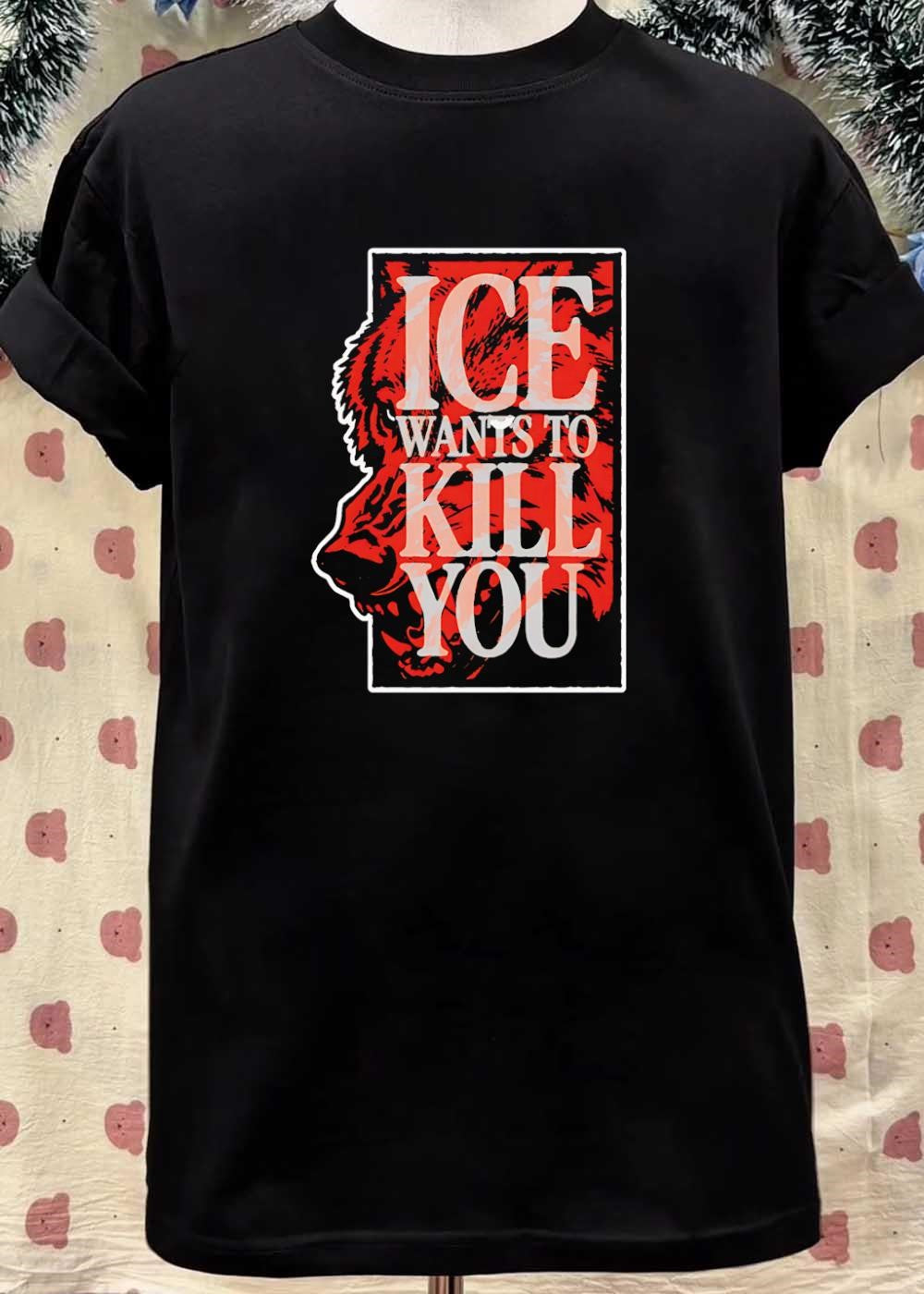 Ice Wants to Kill You Wolf Graphic T-Shirt