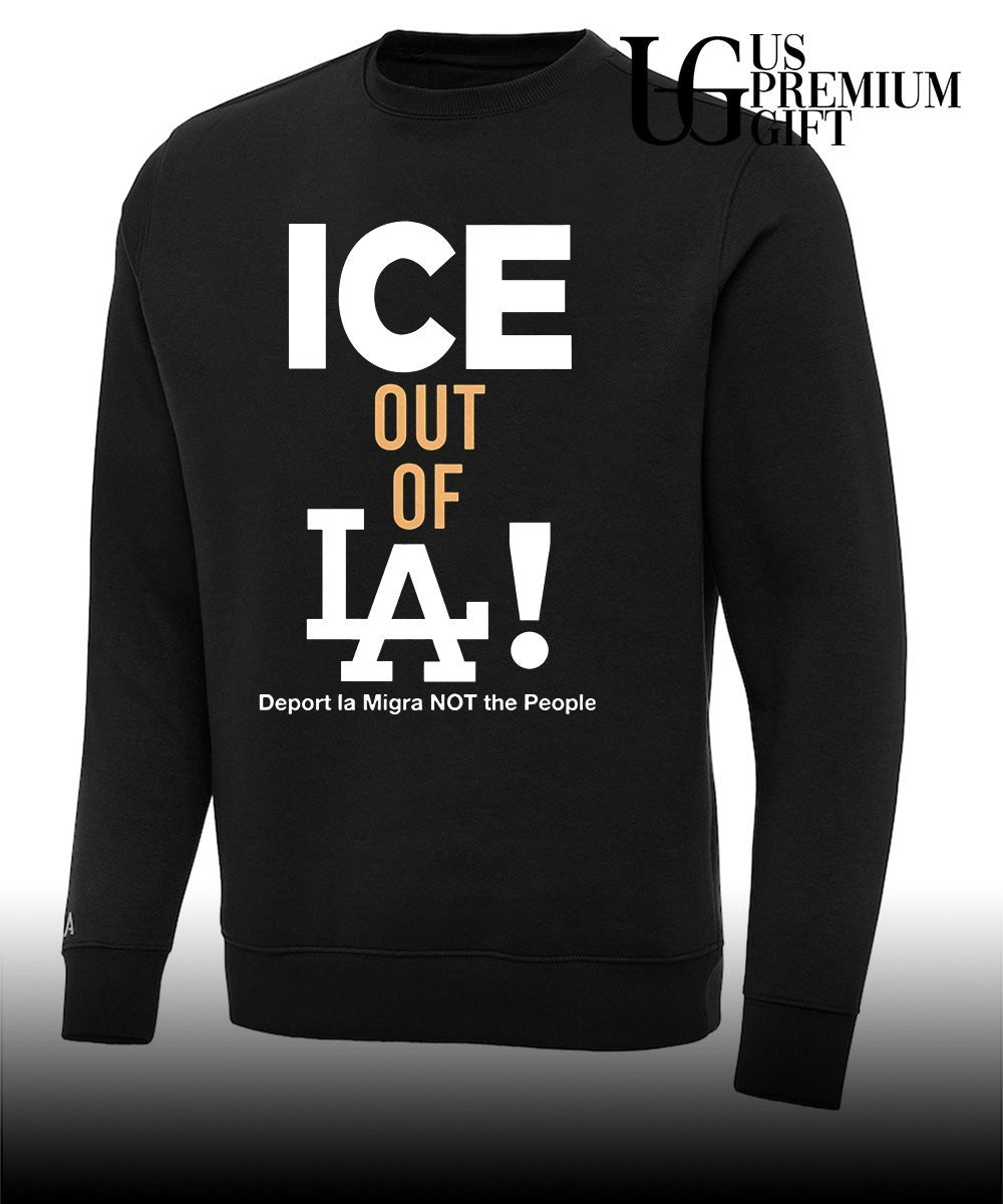 Ice out of LA deport la migra not the people Los Angeles logo shirt