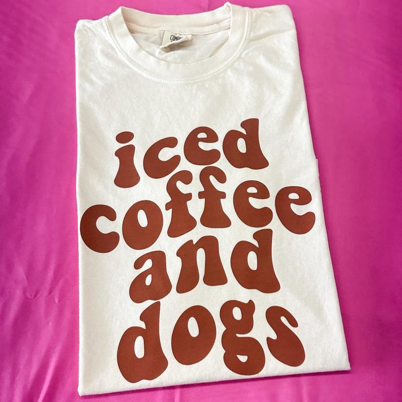 Iced Coffee & Dogs Comfort Colors T-Shirt 'NLB' Hoodie, Sweatshirt | HypeDripTees.com