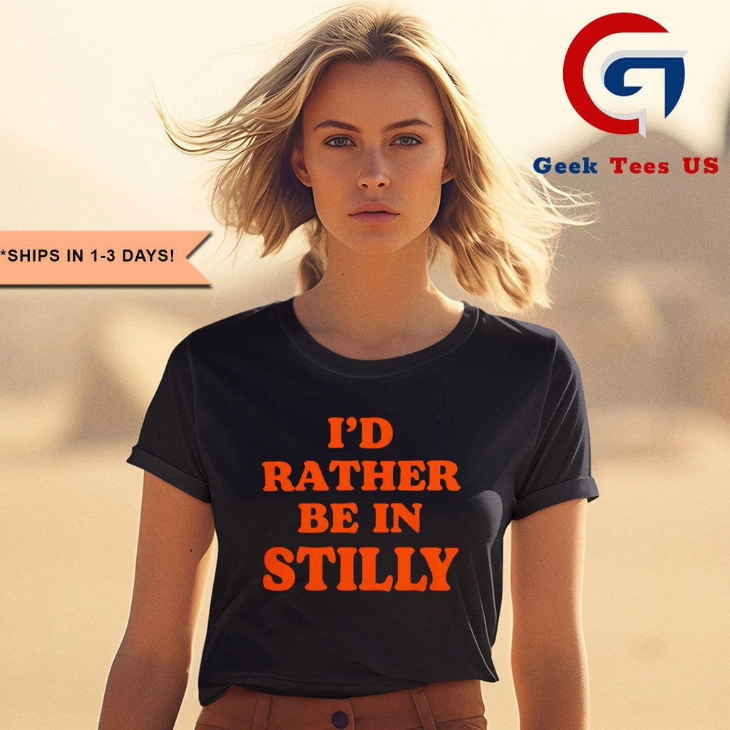 I’d rather be in stilly Oklahoma State Cowboys shirt