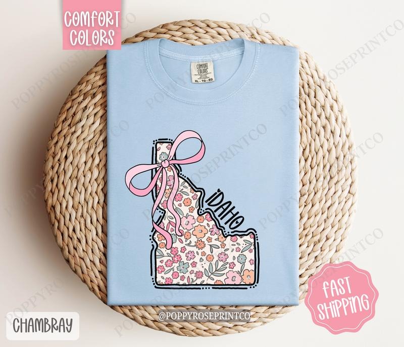 Idaho Comfort Colors State Tshirt, Cute Idaho Shirt, Idaho Tshirt, Idaho Shirt Hoodie, Sweatshirt | HypeDripTees.com