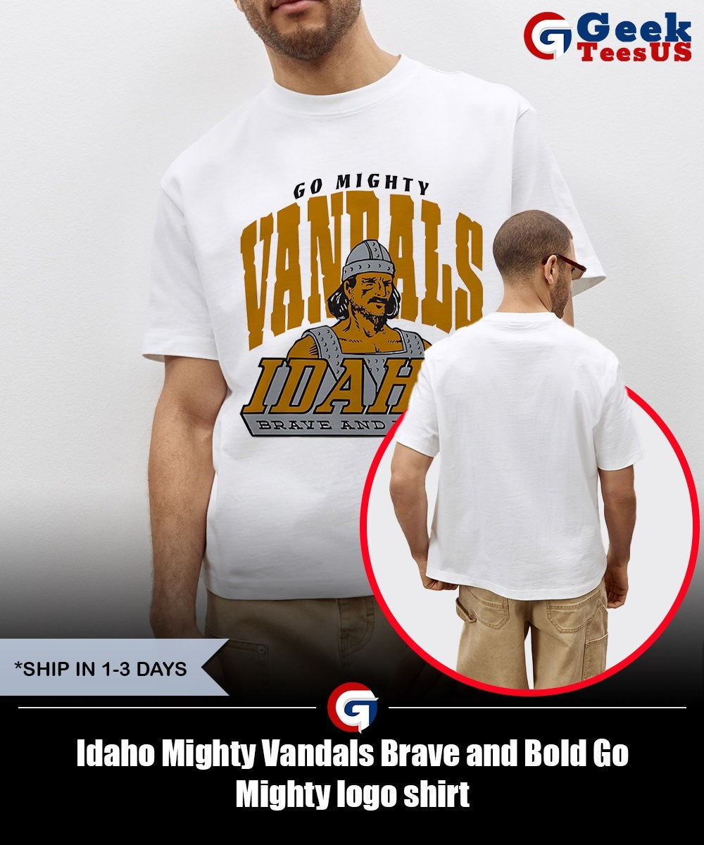 Idaho Mighty Vandals Brave and Bold Go Mighty logo shirt