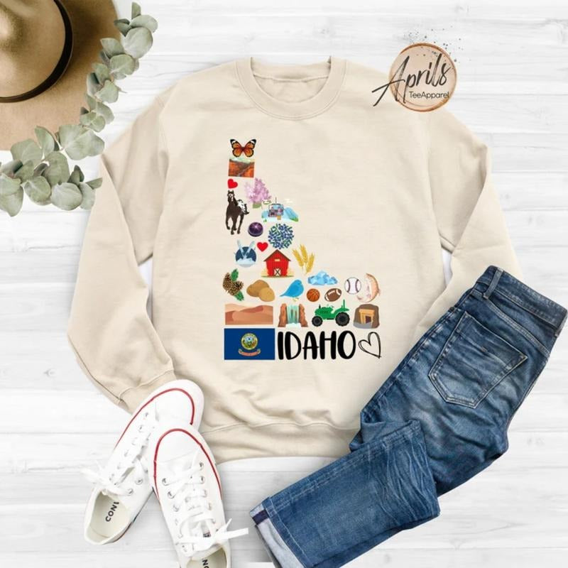 Idaho Sweatshirt, Idaho Hoodie, State Shirt Classic Fashion | HypeDripTees.com