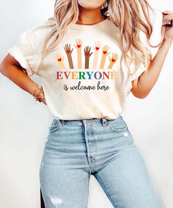 Idaho Teacher Shirt, Everyone is Welcome Here Shirts, Inclusion And Equality Sweatshirt, Graphic Tee For Men, For Women...