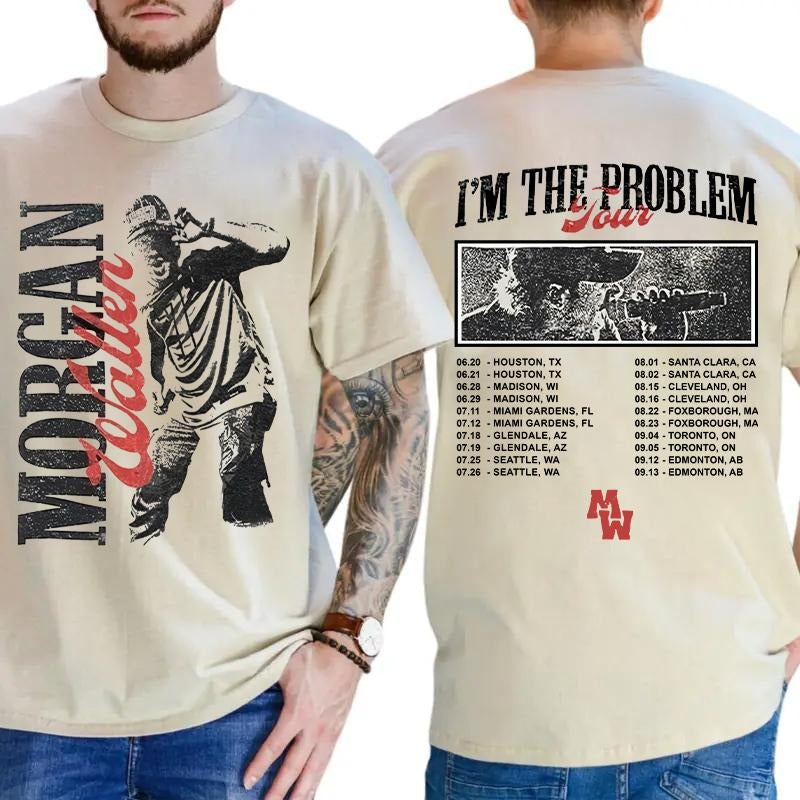 If I'm The Problem Bull Skull  Shirt, Wallen Country Music Concert 2025, Tour Edition Fan Gift Graphic Shirt Hoodie,...